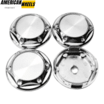 4pcs MB Wheel 67mm 2 5/8in Rim Center Caps #BC-683 For Modified Wheels Silver