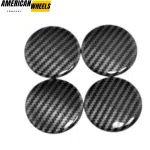 4pcs Black Grey Stripe 56mm 2 3/16in Wheel Center Sticker Clear Resin - Image 2