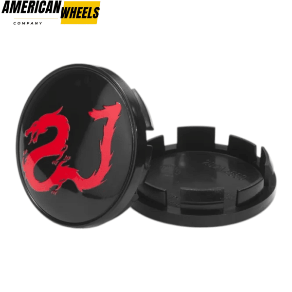 Gragon Emblem Snap-On Subaru Audi Wheel Center Caps For Rims 61mm (2.40in) - Image 4