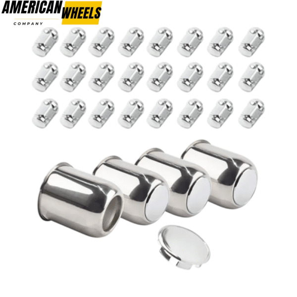 4 Pcs 3.19in Trailer Wheel Center Caps and 24 Capped 1/2-20 Lug Nuts Sets - 20274404=[74304+12228x6]x4 - Image 4