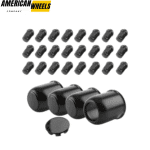 3.19 Trailer Center Caps 3.19" Bore 3.62" Tall Hub Cap and M12x1.25 Lug Nuts Sets  - 20274401