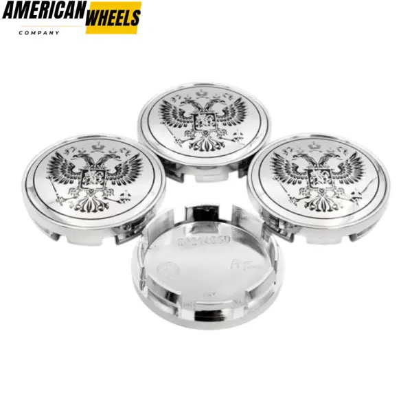 4pcs Subaru National Emblem Of The Russian 61mm 2 3/8in Wheel Center Caps #28821AE000 Silver Base - 20277075CH（20214550CH+20220959BKS ）x4 - Image 3