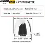 4PCS 2.75" Bore Dome Wheel Center Cap for OD: 72.5mm(2.85") ID:70mm(2.75") - 20272035 - Image 4