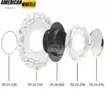 1pc BBS 151mm 5 15/16in Wheel Center Cap #09.24.206 Combination Silver - 20277085A - Image 5