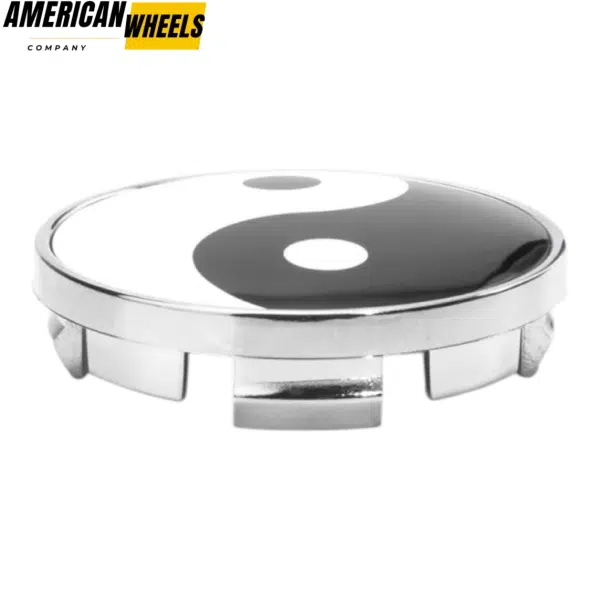 61mm (2.40in) Audi Subaru Snap-on Wheel Center Caps Yin & Yang Emblem - Image 13