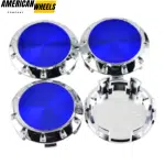 4pcs Benz OZ 75mm 2 15/16in Wheel Center Caps Blue Laber Silver Base - 20214948CHB[4618BL+4725CH]x4 - Image 2