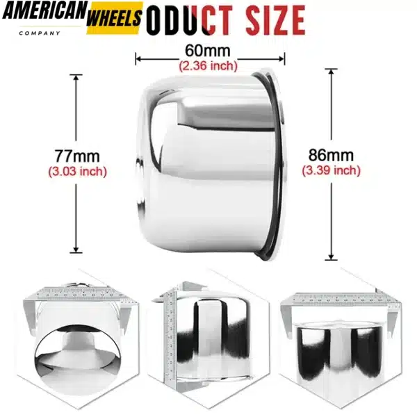 77mm 3.03" Push Through HubCap for Weld Racing Center Caps Trailer Hub - 20274065 - Image 5