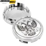 4pcs Subaru National Emblem Of The Russian 61mm 2 3/8in Wheel Center Caps #28821AE000 Silver Base - 20277075CH（20214550CH+20220959BKS ）x4 - Image 4