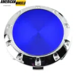 4pcs Benz OZ 75mm 2 15/16in Wheel Center Caps Blue Laber Silver Base - 20214948CHB[4618BL+4725CH]x4 - Image 3