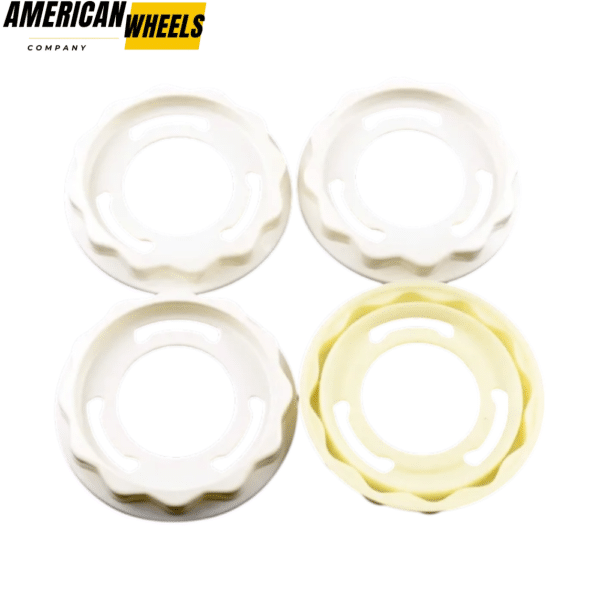 4pcs BBS 101mm 3 31/32in Wheel Center Cap Parts #09.24.383 Bright White - 20214674WT - Image 2
