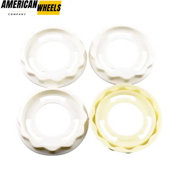 4pcs BBS 101mm 3 31/32in Wheel Center Cap Parts #09.24.383 Bright White - 20214674WT - Image 2