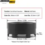 4pcs 86mm 3.39in Wheel Center Caps (ID:83.5mm) for Ford F-150 Rim Hub Cap Cover - 20274208 - Image 7