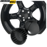 4pcs Pure Black 59mm 2 5/16in Hubcaps #9594156 #9593169 #9595157 Suitable For Many Different Types Of Vehicles - 20214303BK - Image 4