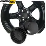 4pcs Pure Black 59mm 2 5/16in Hubcaps #9594156 #9593169 #9595157 Suitable For Many Different Types Of Vehicles - 20214303BK - Image 4