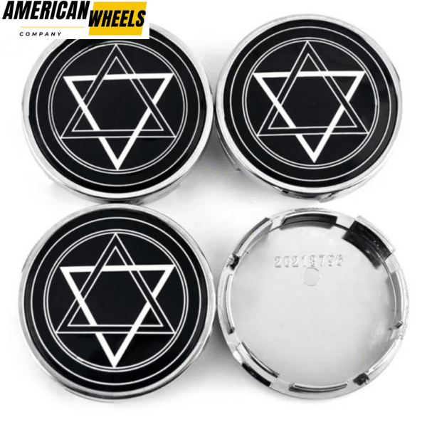 4pcs DODGE Brohers Star Of David 63mm 2 15/32in Wheel Center Caps #52110398AA Silver Base - 20214011SV[14006+13796SV]x4 - Image 5