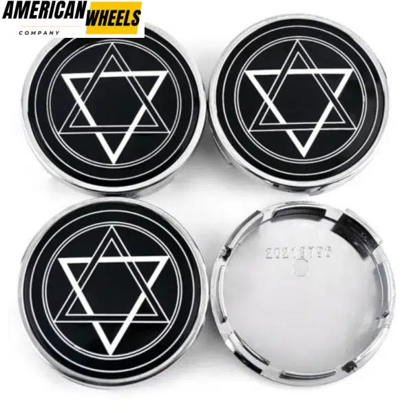 4pcs DODGE Brohers Star Of David 63mm 2 15/32in Wheel Center Caps #52110398AA Silver Base - 20214011SV[14006+13796SV]x4 - Image 5