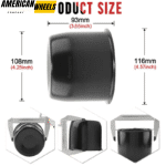 4.25 Push Through Center Caps for 4.25" Bore Truck Rims 3.66" Tall - 20274306MB - Image 2