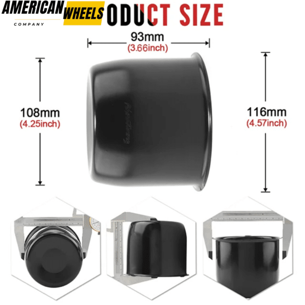 4.25 Push Through Center Caps for 4.25" Bore Truck Rims 3.66" Tall - 20274306MB - Image 2