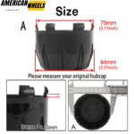 ION Alloy Mayhem Wheel Hub Center Caps #C101712MB #C614101CB7 4pcs 84mm 3 5/16in - 20280007 - Image 4