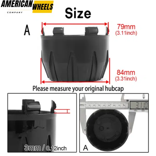 ION Alloy Mayhem Wheel Hub Center Caps #C101712MB #C614101CB7 4pcs 84mm 3 5/16in - 20280007 - Image 4