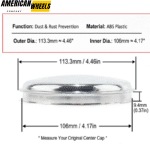 4x 113mm 4.46in for GMC / Chevrolet Silverado 2500 1500HD Trailer Hub Dust Cap - 20260013 - Image 4