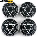 4pcs DODGE Brohers Star Of David 63mm 2 15/32in Wheel Center Caps #52110398AA Silver Base - 20214011SV[14006+13796SV]x4