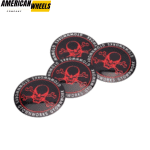 4pcs Skull 68mm 2 21/32in Center Cap Sticker Aluminum - 20220958X4 - Image 4