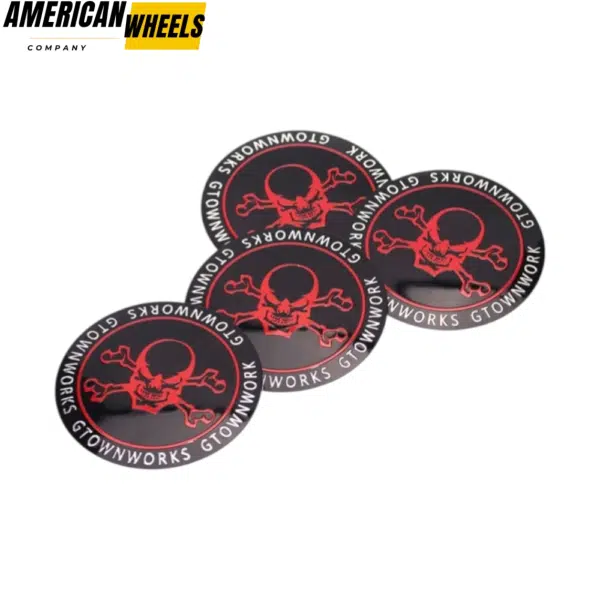 4pcs Skull 68mm 2 21/32in Center Cap Sticker Aluminum - 20220958X4 - Image 4