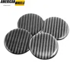 4pcs Black Grey Stripe 50mm 1 31/32in Wheel Center Sticker Clear Resin - Image 4