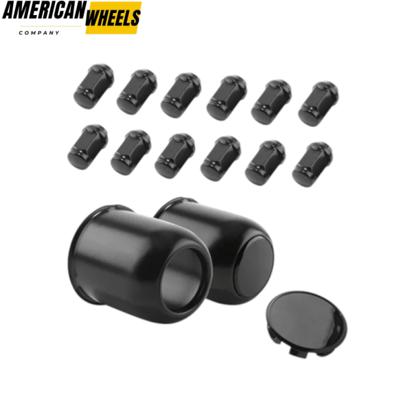 3.19in Push Through Center Caps and 1/2-20 Trailer Wheel Lug Nuts Sets - 20274403=[74071+12228CHx6] - Image 3