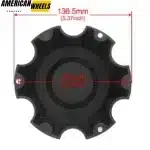 4pcs 137mm(5 6/16in) Black Wheel Center Cap for C-018 Hub Cover - 20214748 - Image 7