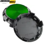 Benz OZ 75mm Wheel Center Caps Green Label Black Base – Set of 4 OEM Style - 20214948BKG[4618GR+4725BK]x4 - Image 6