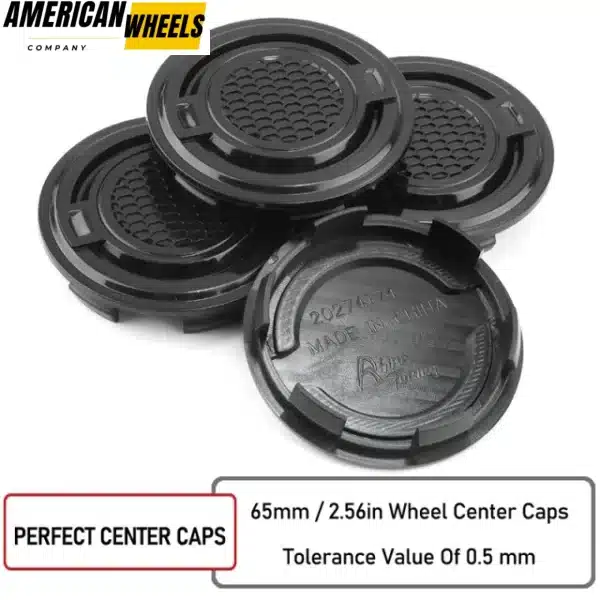 65mm/2.56" Hubcaps for Ford 2003 Volkswagen Jetta Center Caps Avus Rim - 20274174BKx4 - Image 4