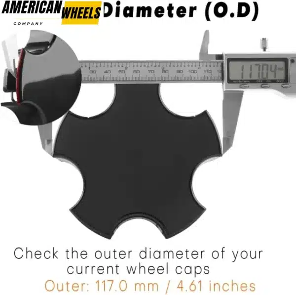 117mm (4.61in) Wheel Center Caps for 2000-2004 Chevrolet Corvette Z06 #LB0057 - 20274063HB - Image 3