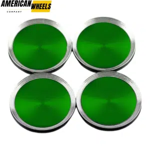 Volkswagen 66mm Green Wheel Center Caps