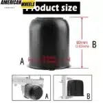 81mm 3.19 Trailer Center Caps Push Through Cover for 3.19” Bore 3.62" Tall - 20274304 - Image 9