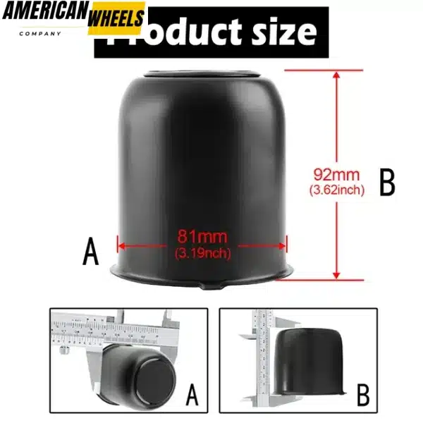 81mm 3.19 Trailer Center Caps Push Through Cover for 3.19” Bore 3.62" Tall - 20274304 - Image 9