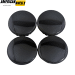 4pcs Pure Black 59mm 2 5/16in Hubcaps #9594156 #9593169 #9595157 Suitable For Many Different Types Of Vehicles - 20214303BK