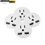 4pcs USB 57mm 2 7/32in Wheel Center Sticker Aluminum - 20214182 - Image 3