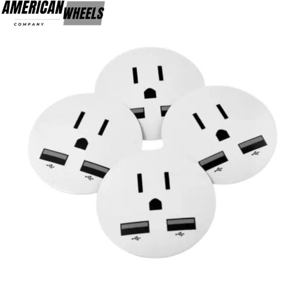 4pcs USB 57mm 2 7/32in Wheel Center Sticker Aluminum - 20214182 - Image 3