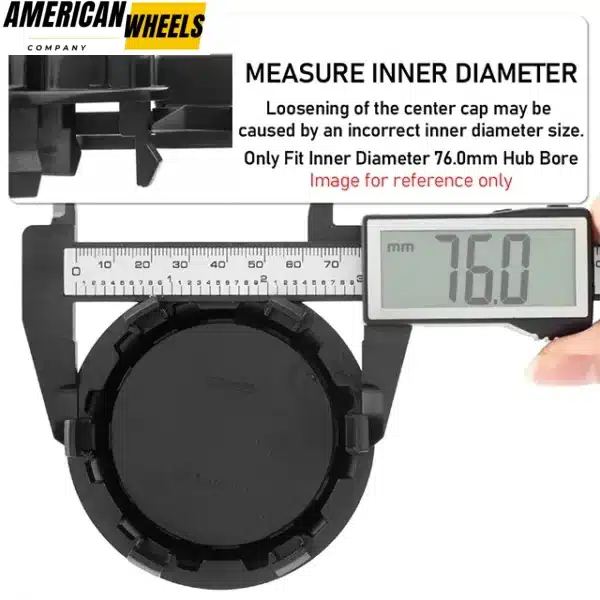 83mm(3.27in) for 2007 Chevy Avalanche Wheel Center Caps GMC Cadillac Silverado - 20214666BK - Image 2