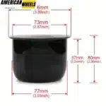 77mm 3.03" Push Through HubCap for Weld Racing Center Caps Trailer Hub - 20274065 - Image 6