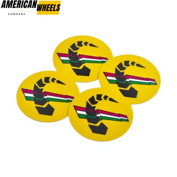 4pcs Abarth 48mm 1 7/8in Wheel Center Sticker Aluminum - 20214079 - Image 4