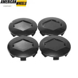 Renault Curved Wheel Center Caps 4pcs OD: 57mm 2 7/32in ID: 52mm 2 1/16in - 20274200BK