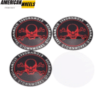 4pcs Skull 68mm 2 21/32in Center Cap Sticker Aluminum - 20220958X4 - Image 5