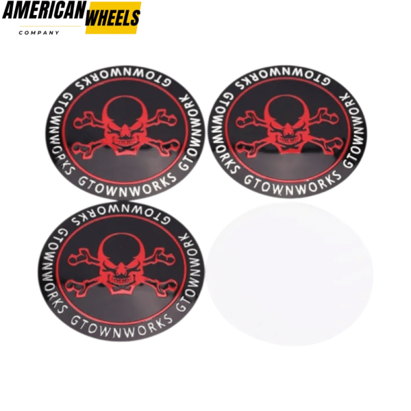 4pcs Skull 68mm 2 21/32in Center Cap Sticker Aluminum - 20220958X4 - Image 5