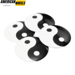 57mm (2.24in) Yin & Yang Aluminum Wheel Center Caps Stickers - Image 5
