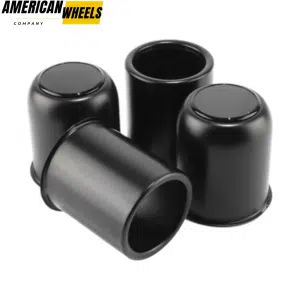 3.19in Stainless Steel 2x Open Ended Trailer Center Caps and 2x Top Removable Push Thru Hub Caps - 20274318MB=[74304MB+74313MB]x2