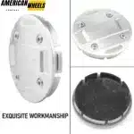 56mm 2.2in Volkswagen Golf R32 GTI Jetta Wheel Center Caps 1J0 601 171 4pcs - 20274172 - Image 5