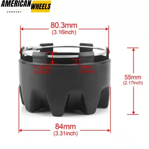 4pcs 84mm(3.31in) Wheel Center Cap for Hurricane/Tornado ITP wheels - 20277125BK - Image 5